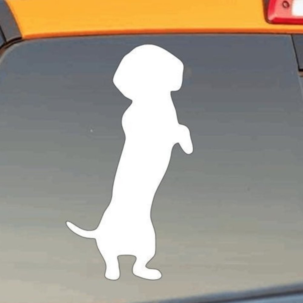 Dancing wiener dog vinyl decal 6 inch design